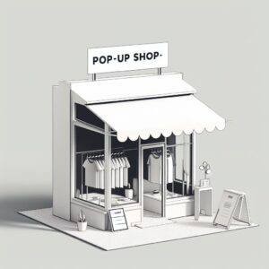 Pop up shop store front